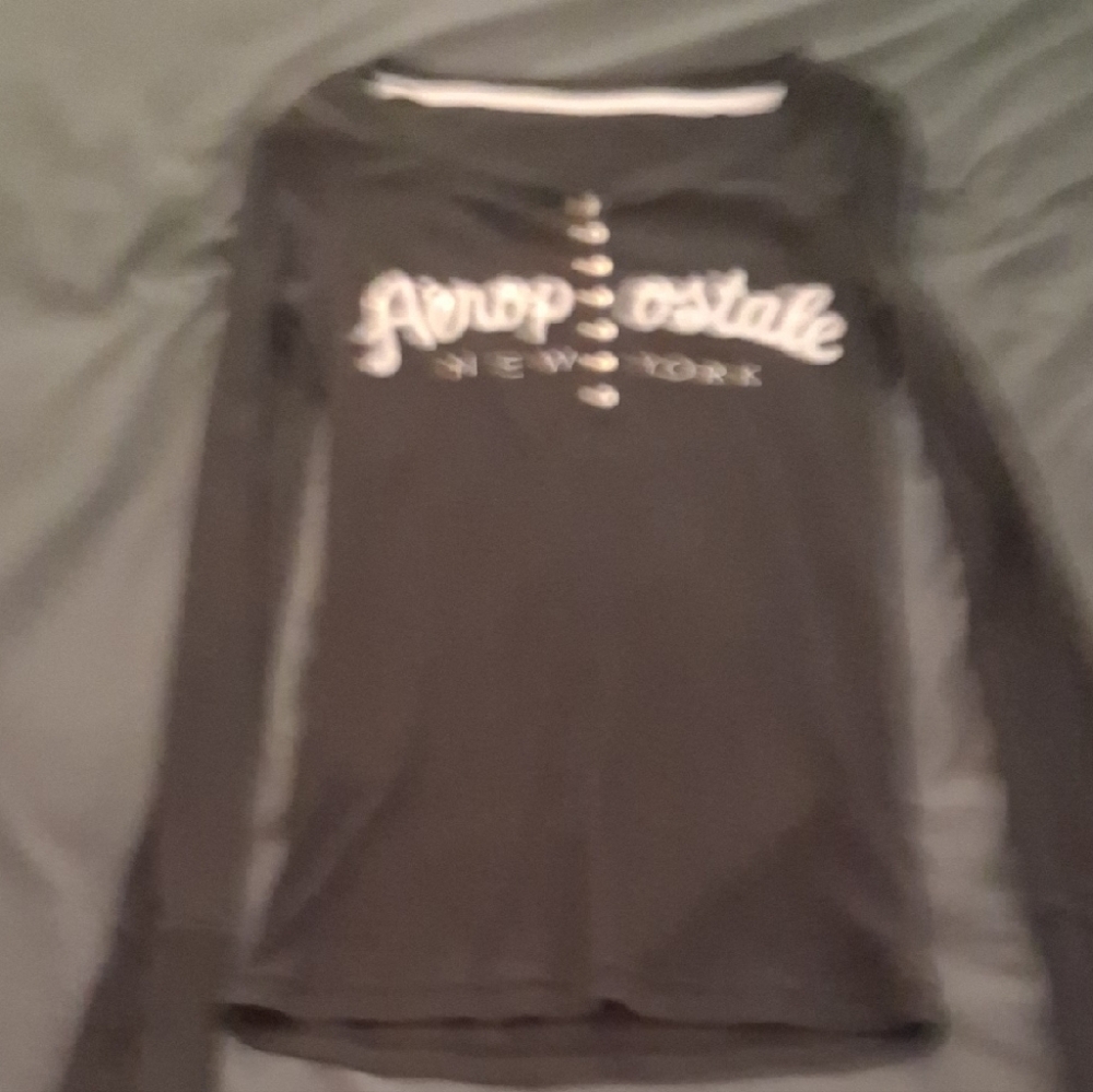 Aeropostale Charcoal Long Sleeve Top